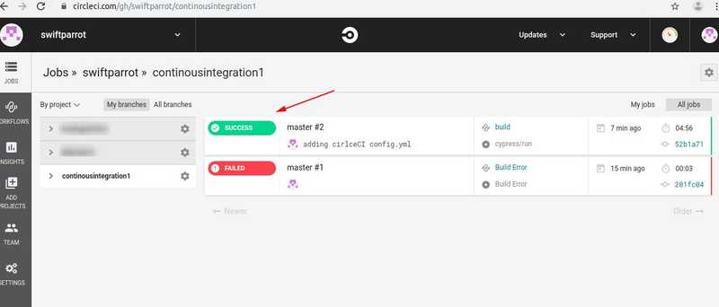 Circle CI Dashboard